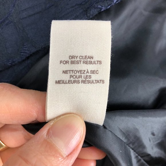 Free People Navy Blue Jacquard Lace Corset Back Victorian Boho buttoned Blazer - Picture 12 of 14